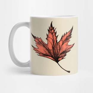 Fall Leaf Drawn Mug